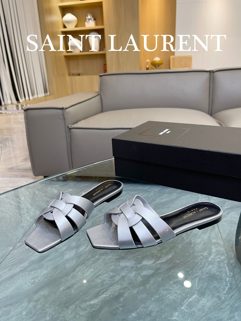 Platinum YT Mules In Leather
