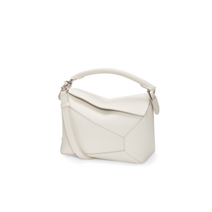 Soft White LP Small Leather Shoulder Bag