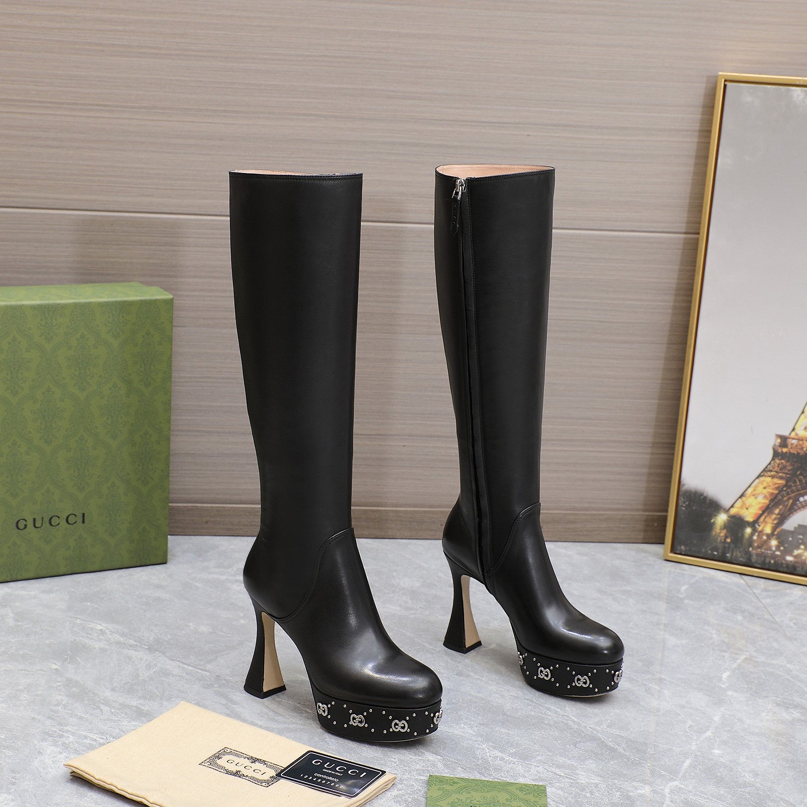 Black GW Platform Boot