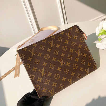Brown LT pouch clutch