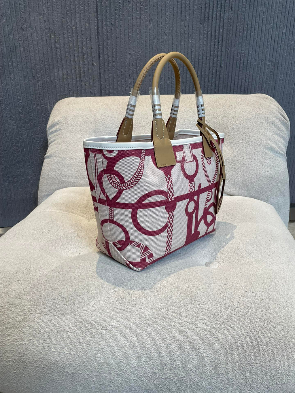 Rose Pourpre / Ecru / Beige / Chaï / Nata Steeple 25 Bag