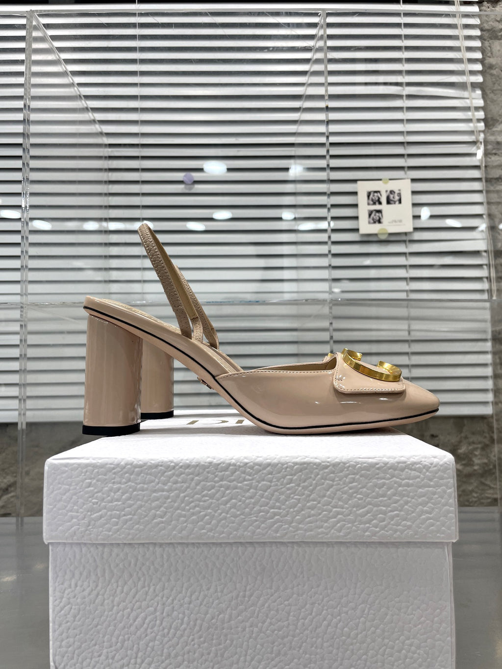 Nude CD Slingback Pump