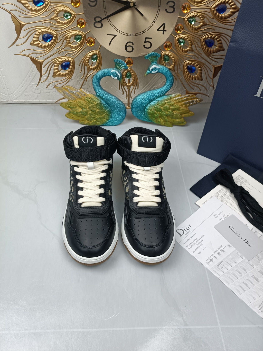 Women's Black DB mid-top sneaker