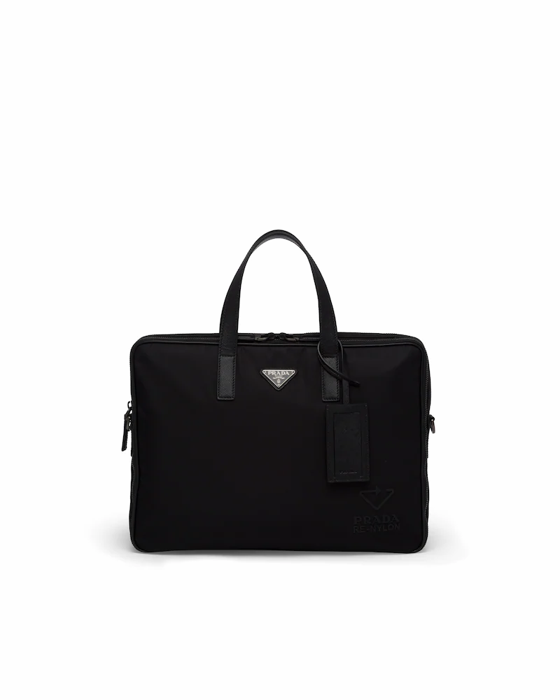 Black Nylon and leather briefcase