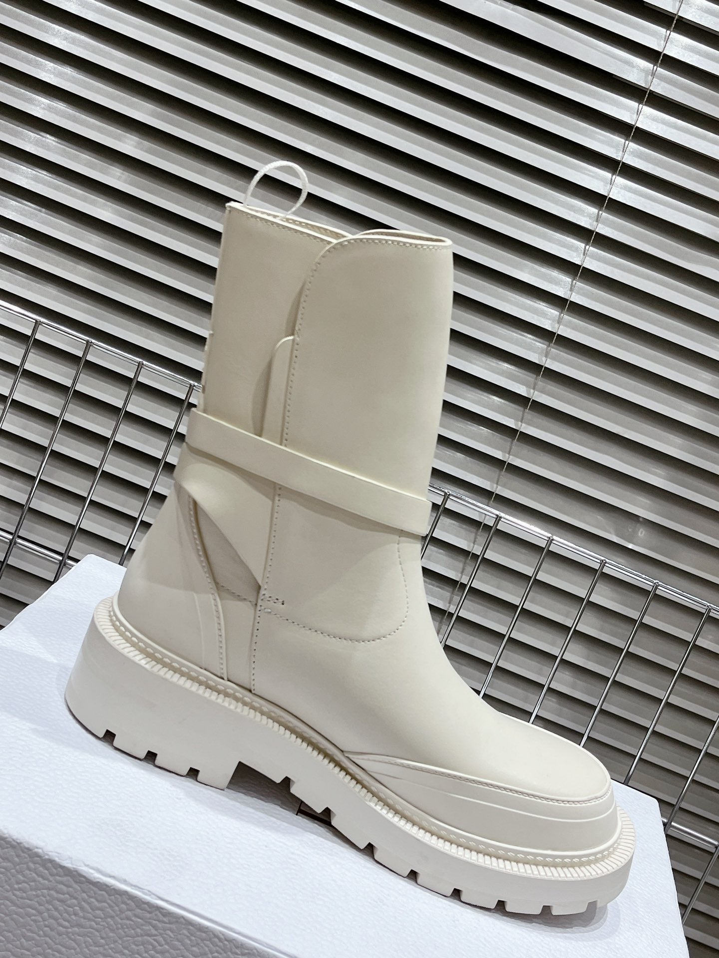 White Empreinte Ankle Boot