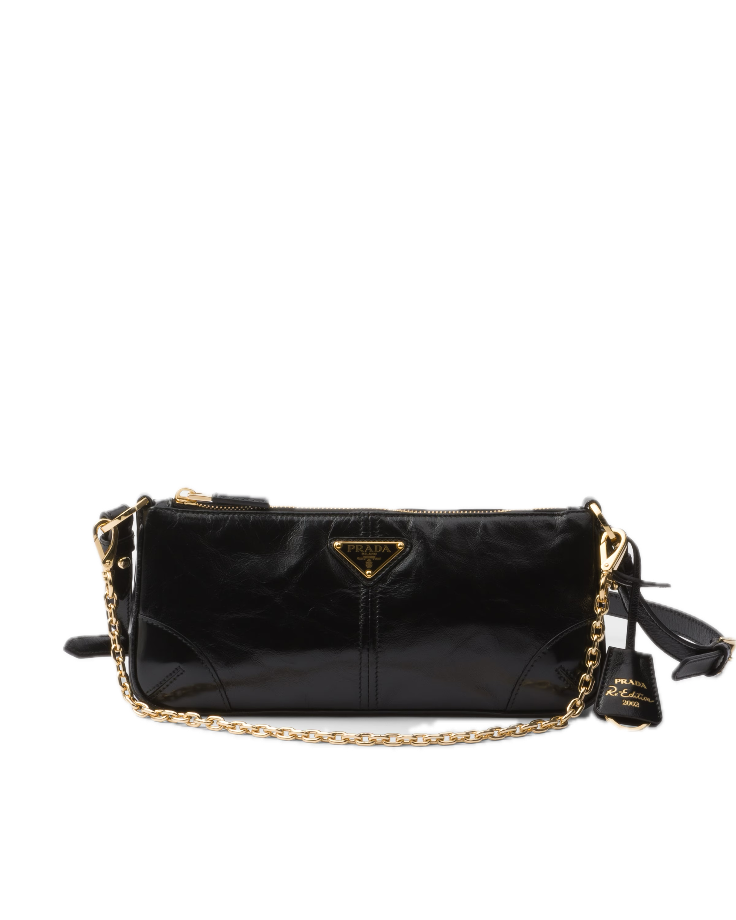 Black Re-Edition 2002 Medium Leather Shoulder Bag