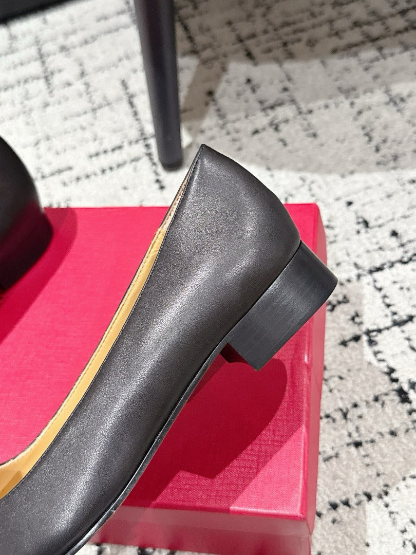 Black Valet Du Roi Kidskin Ballerina 25MM