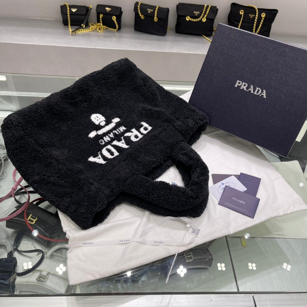 Black & White terry tote bag