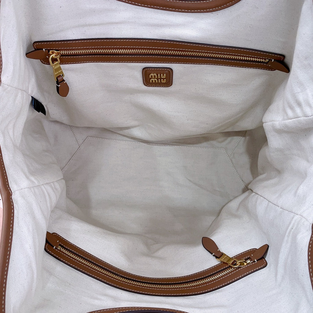 Beige/Brandy IVY Canvas Bag