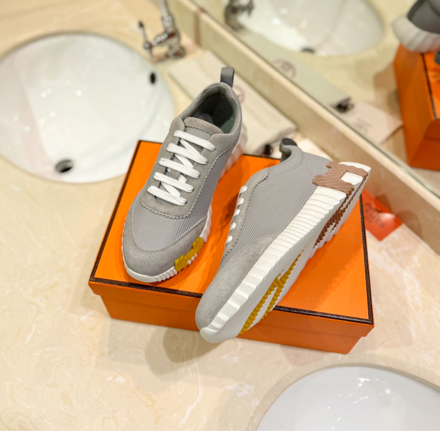 Men's Gris Tempérance Bouncing Sneaker