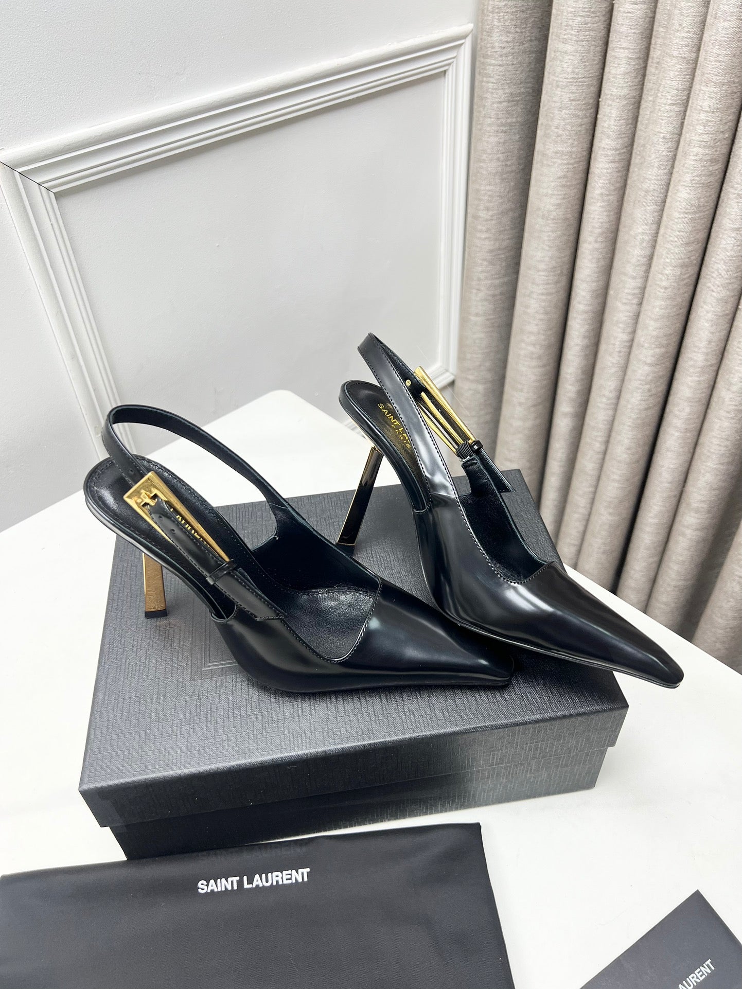 Black Lee Slingback Pumps