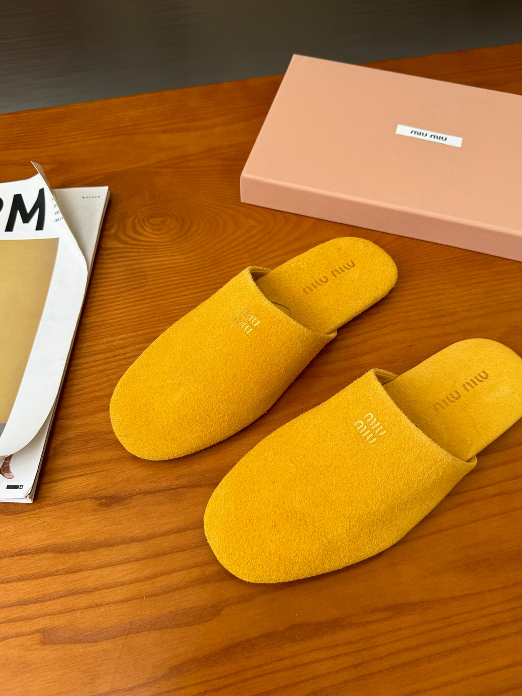 Ochre Suede Slippers