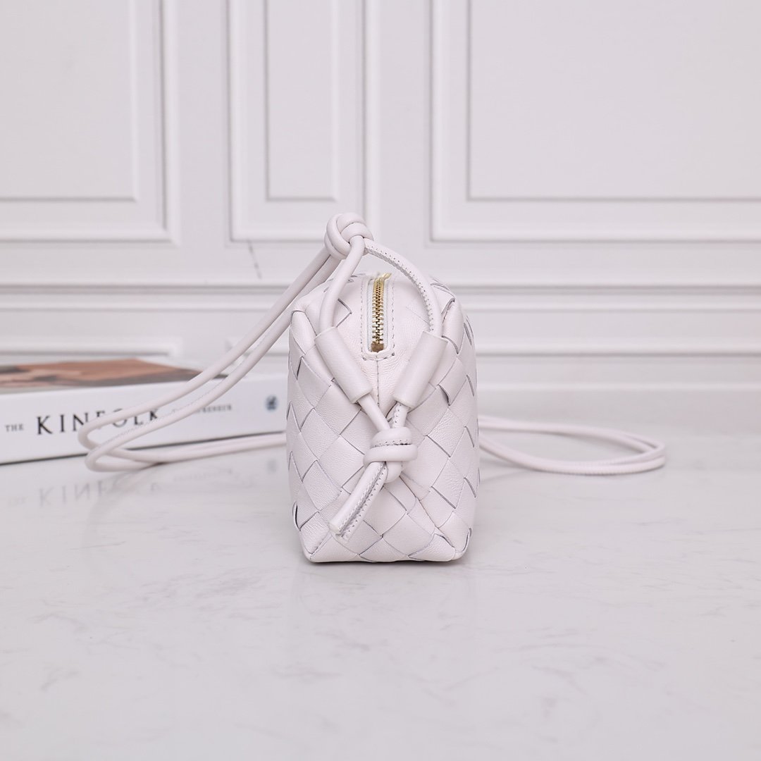 White LC cross-body mini bag