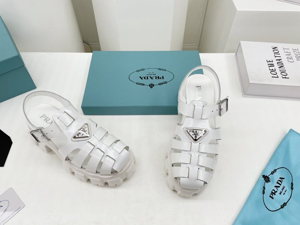 White PF rubber sandals