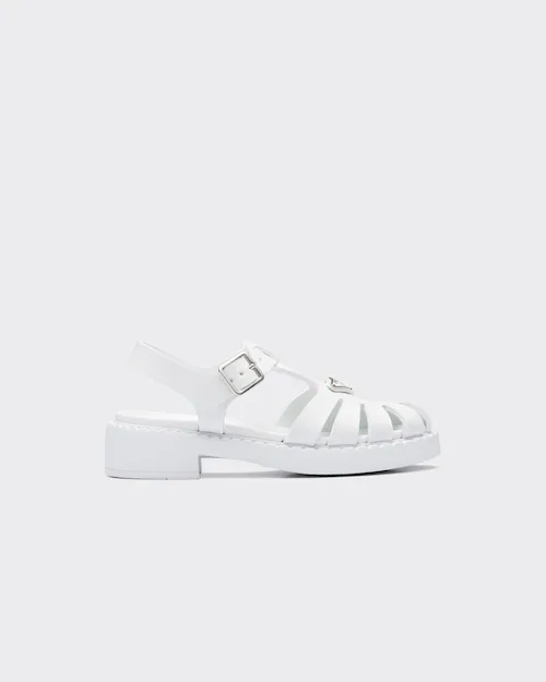 White sporty foam rubber sandals