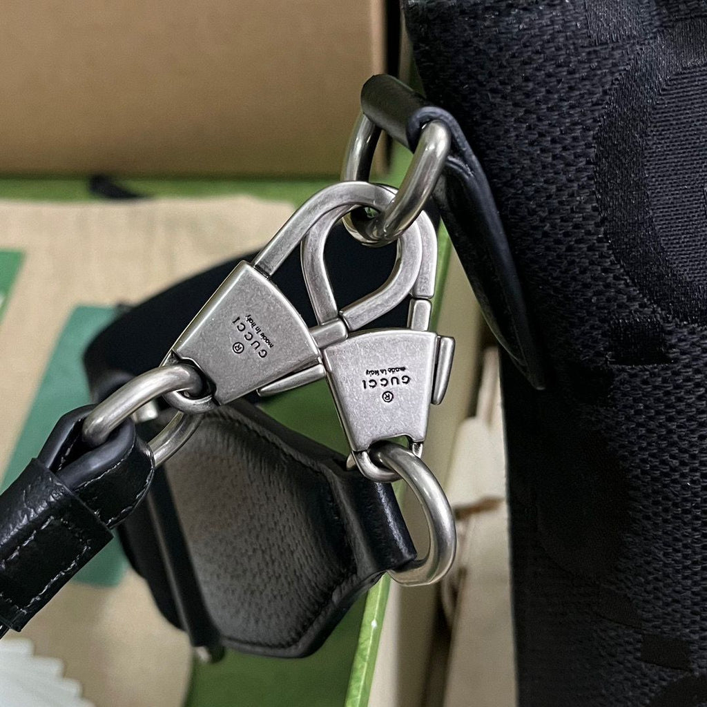 Black JG Medium Messenger Bag