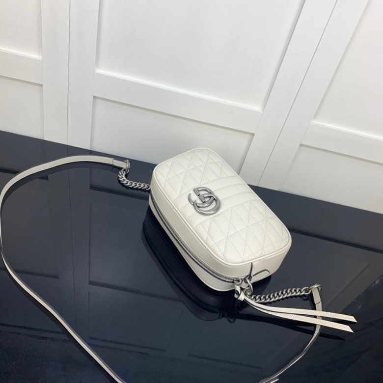 White GM Small Shoulder Bag