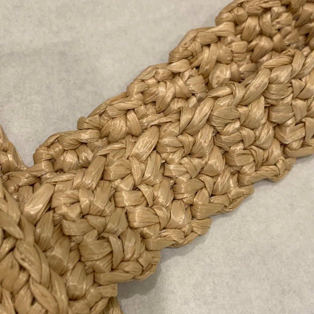 Natural raffia tote bag