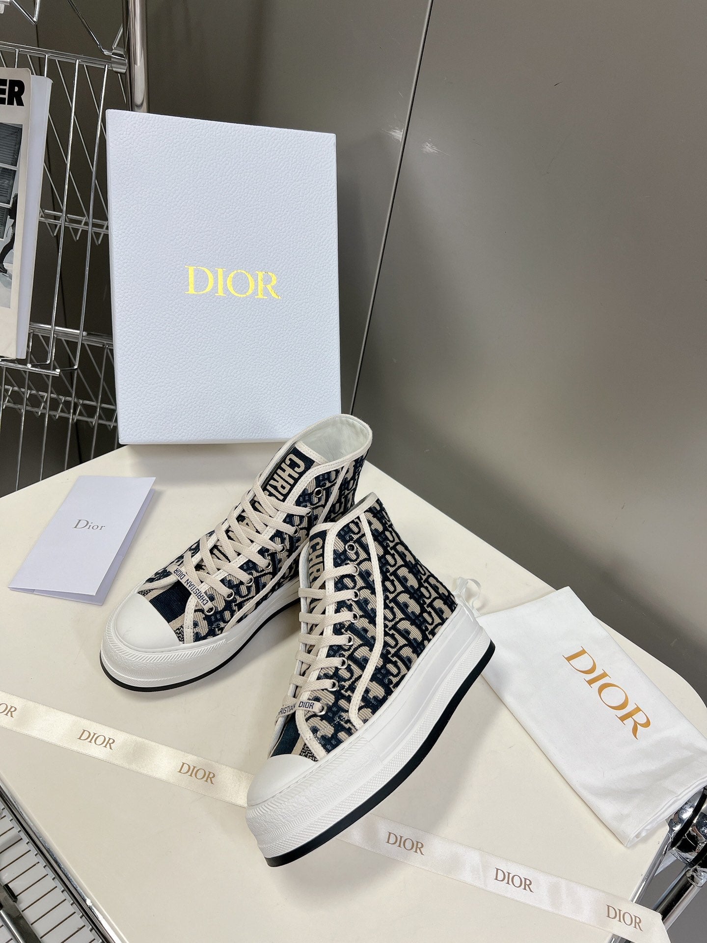 Deep Blue WD High-Top Platform Sneaker