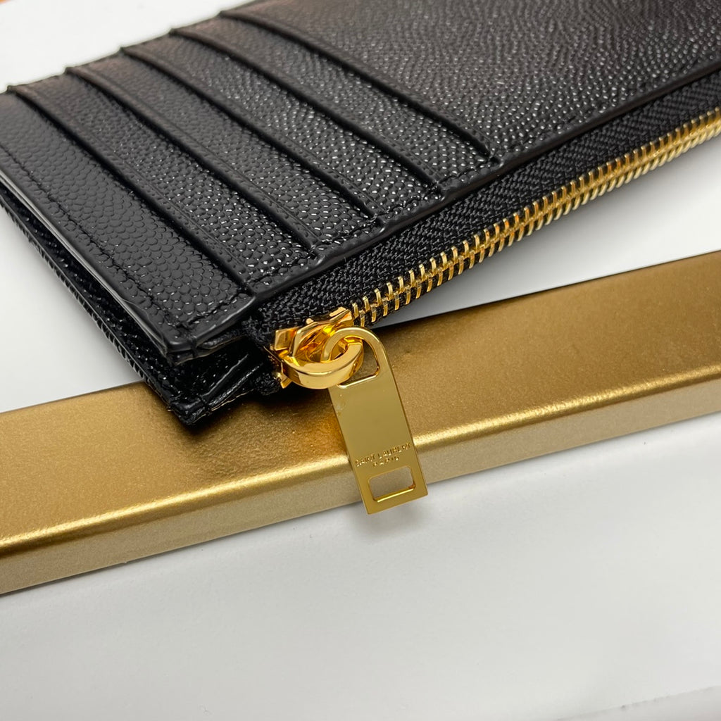 Black YS Zippered Card Case
