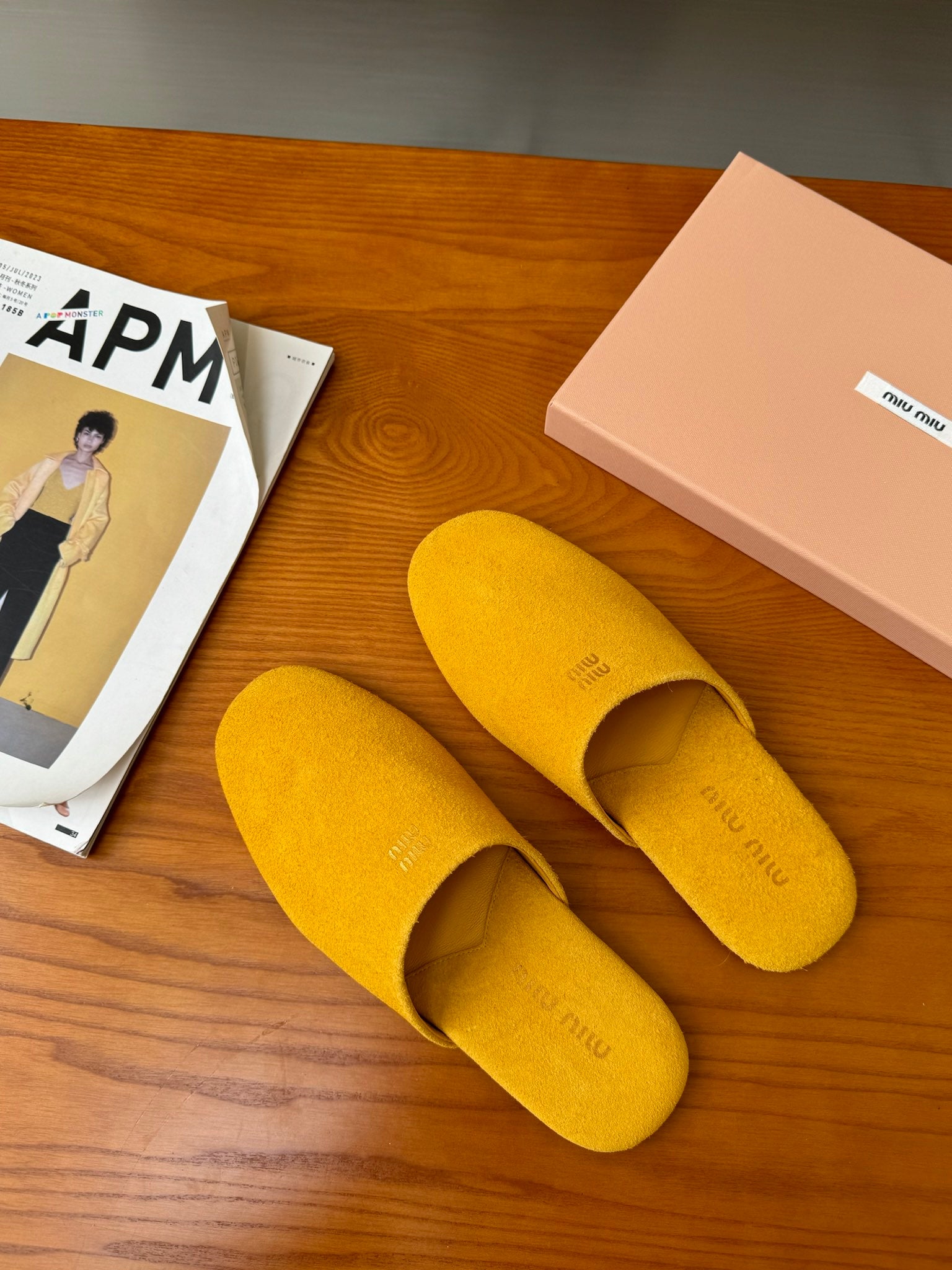 Ochre Suede Slippers