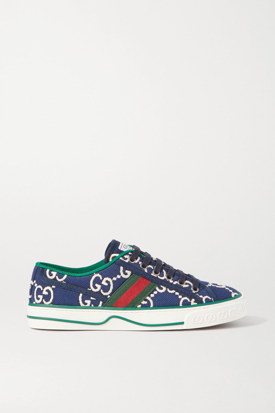 Blue printed canvas sneakers