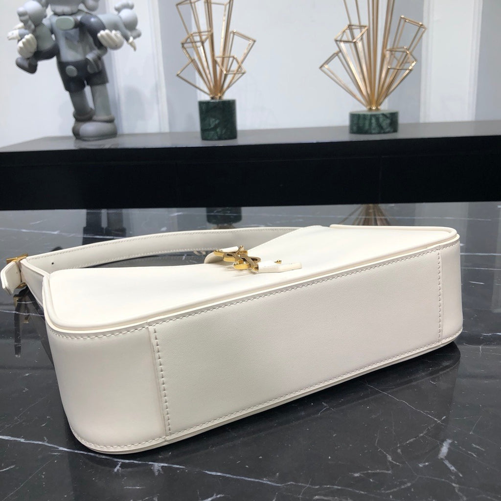 Cream SL leather shoulder bag