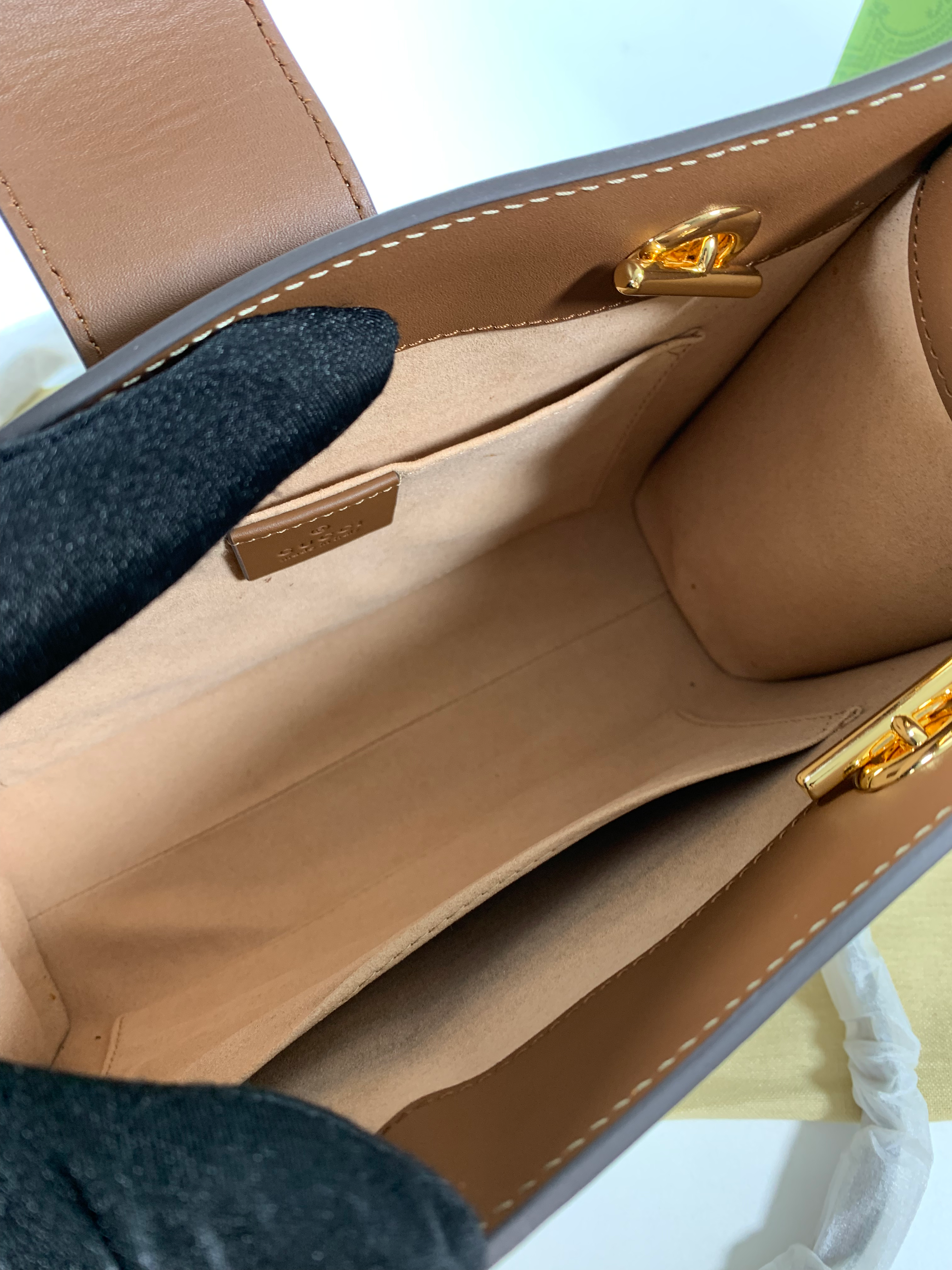 Beige/Brown GP Small Shoulder Bag