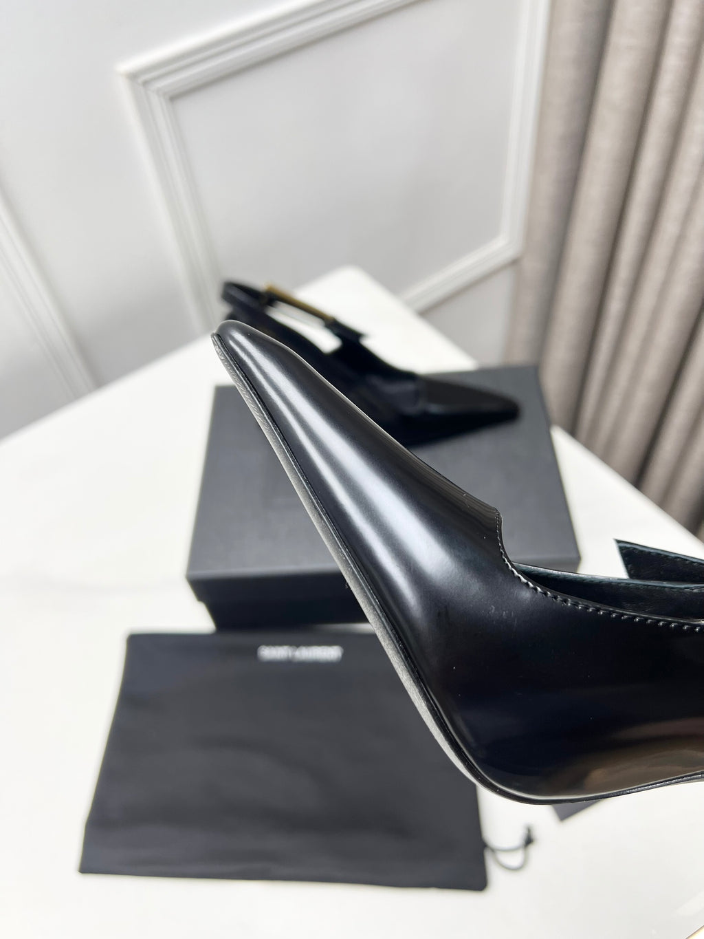 Black Lee Slingback Pumps