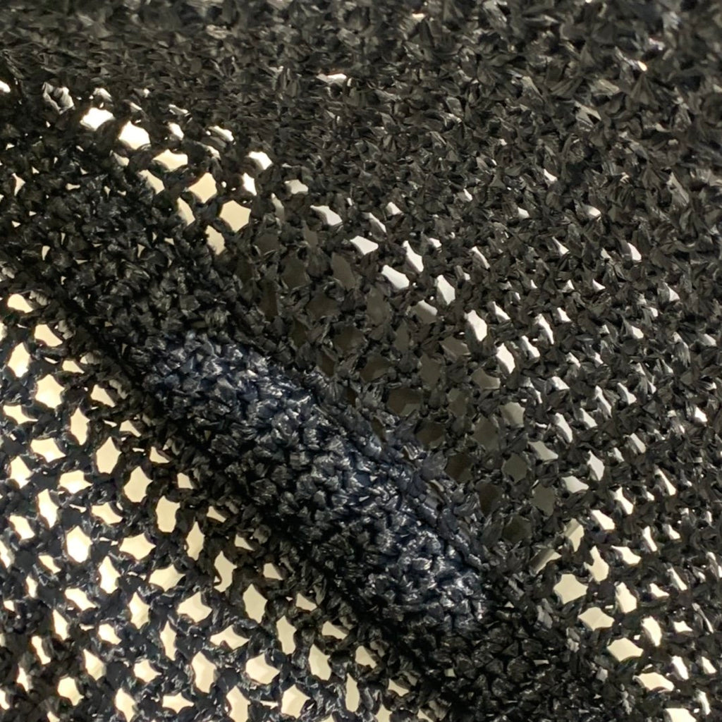 Black raffia tote bag