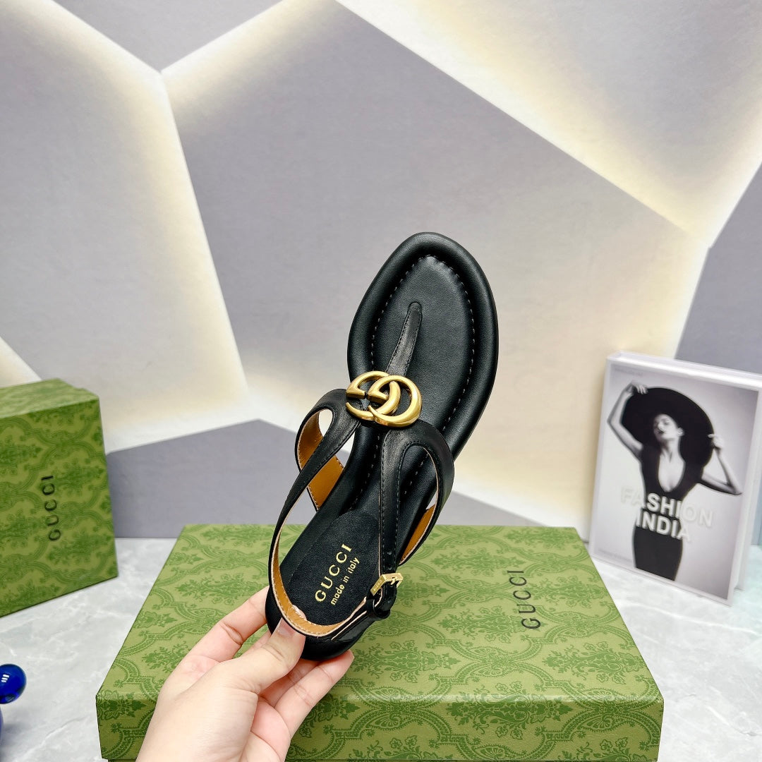 Black G Thong Sandal
