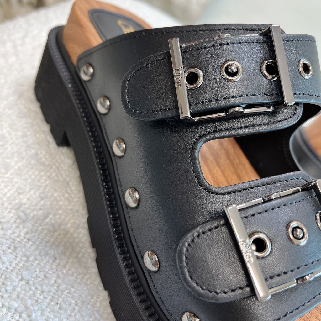 Black DQ strap sandal