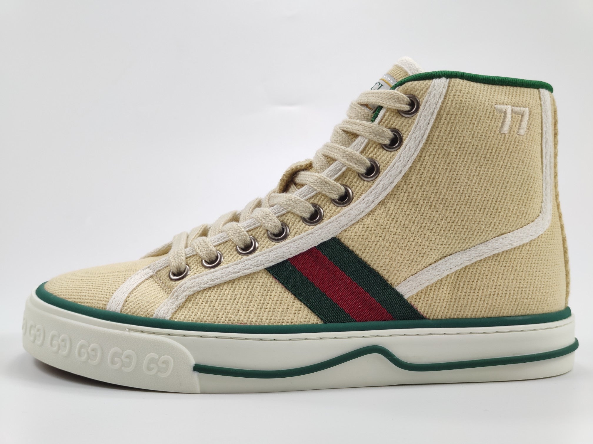 Women's Beige tennis high top sneaker