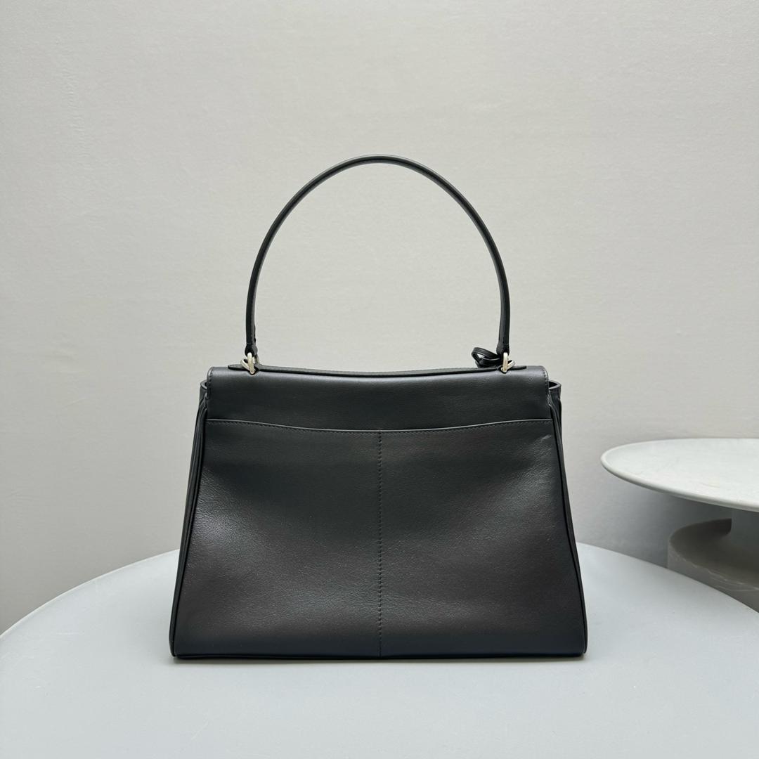 Black BR Medium Handbag With Silver Hardware