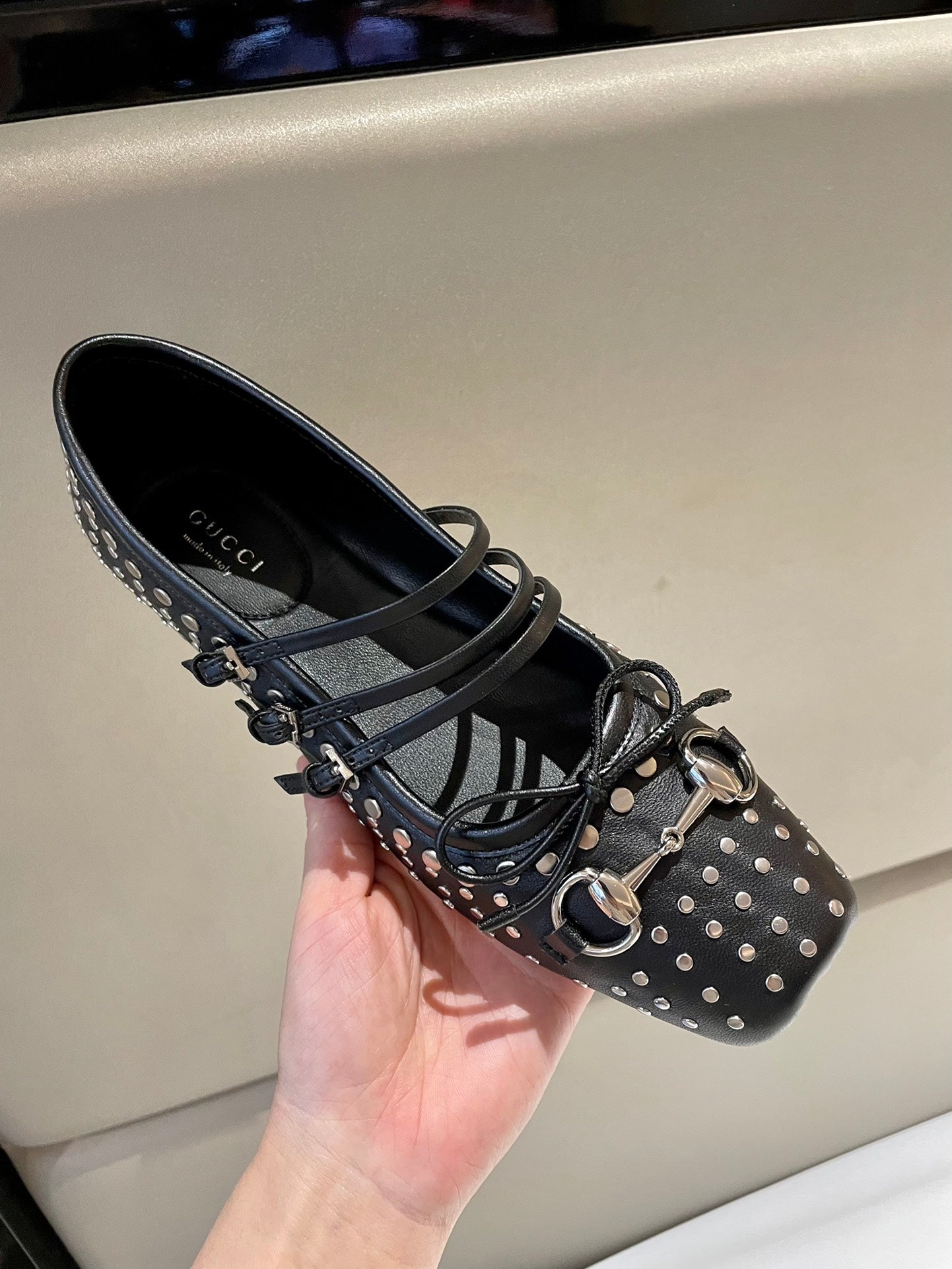 Black Horsebit Ballet Flat