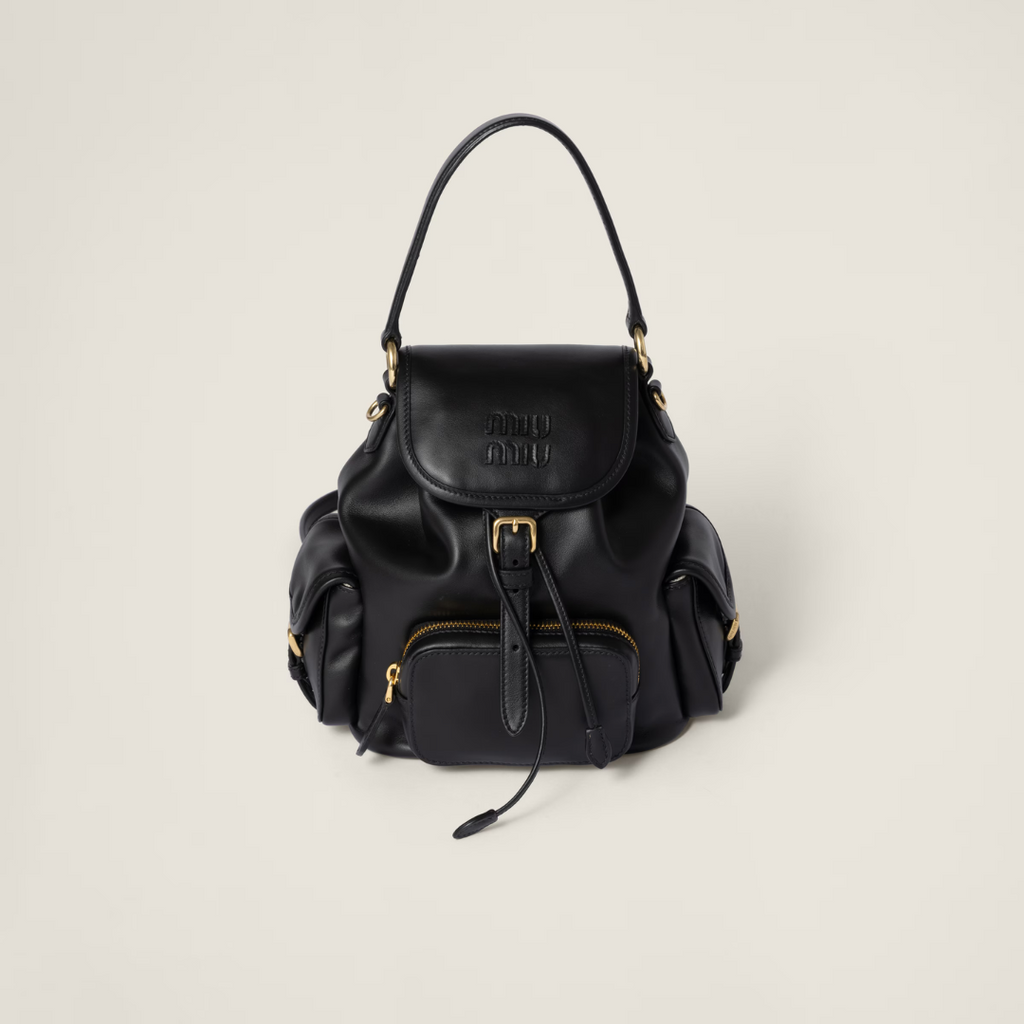 Black Leather Backpack