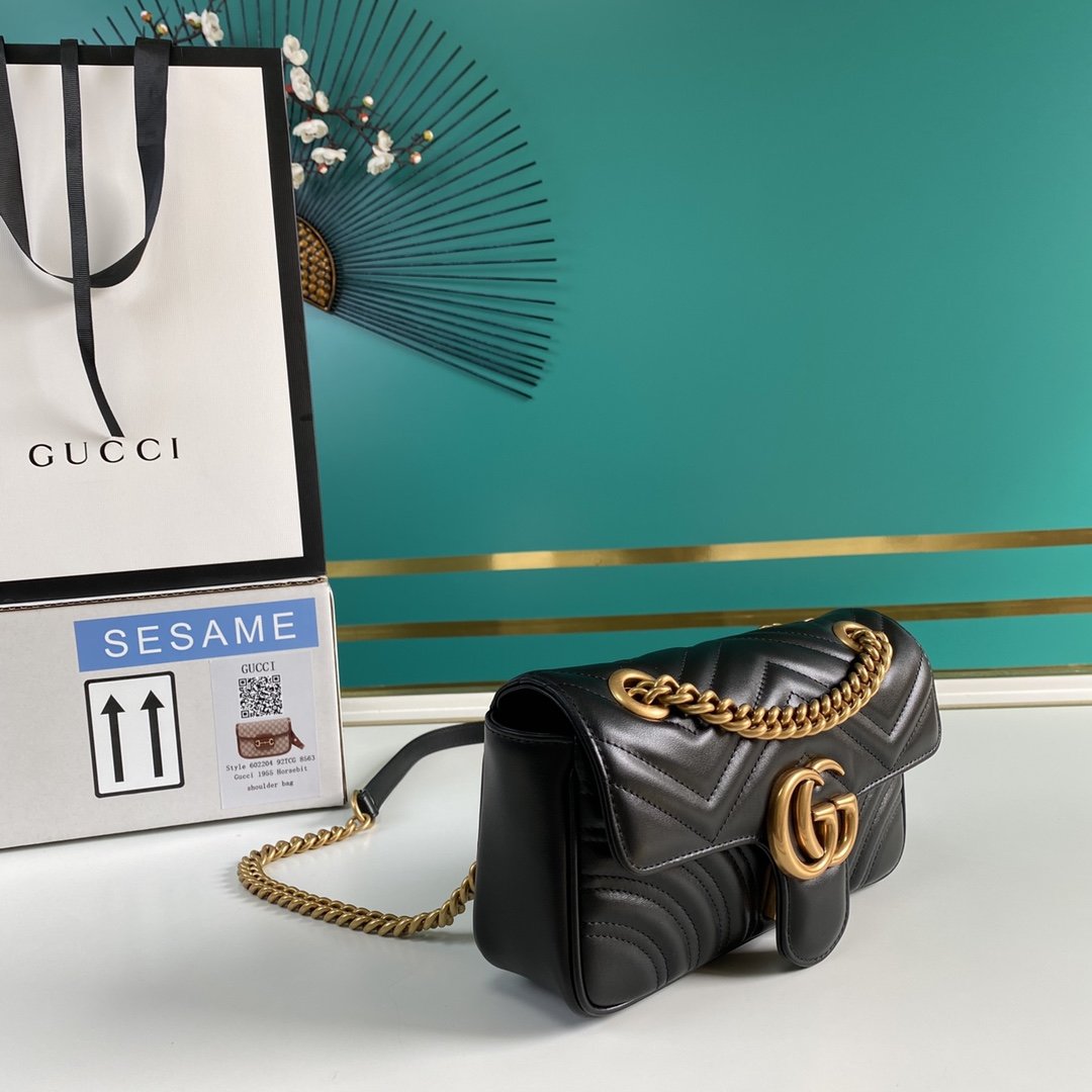 Black GM mini shoulder bag