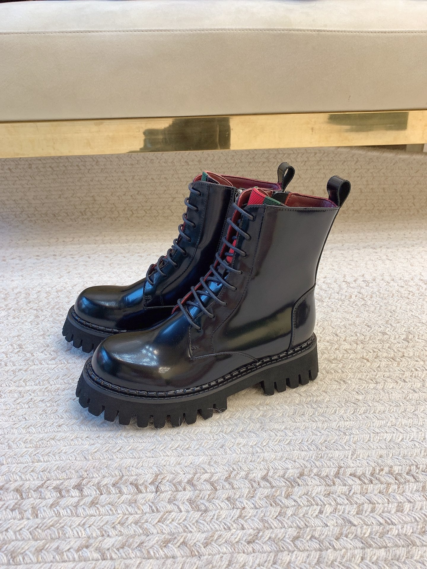 Black Ankle Boot With Web