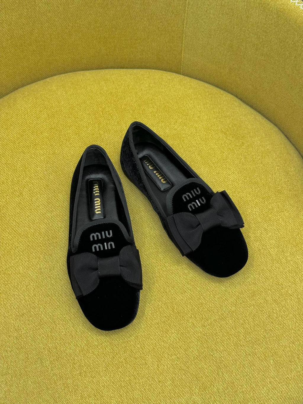 Black Velvet Slippers