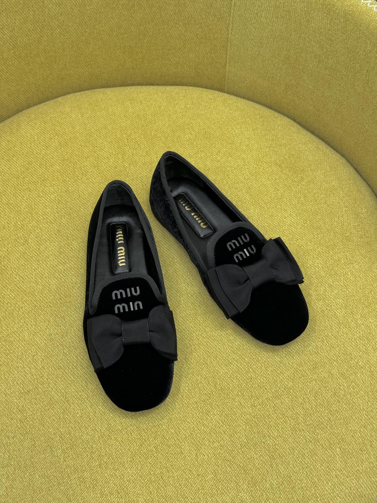 Black Velvet Slippers