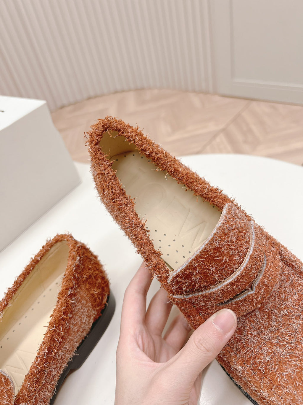 Tan Campo Loafer In Brushed Suede