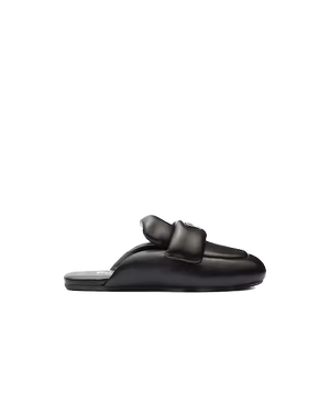 Black P soft padded leather sabots