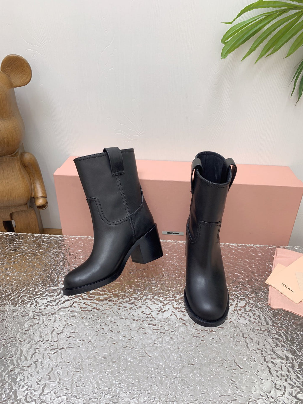 Black MM Leather Booties