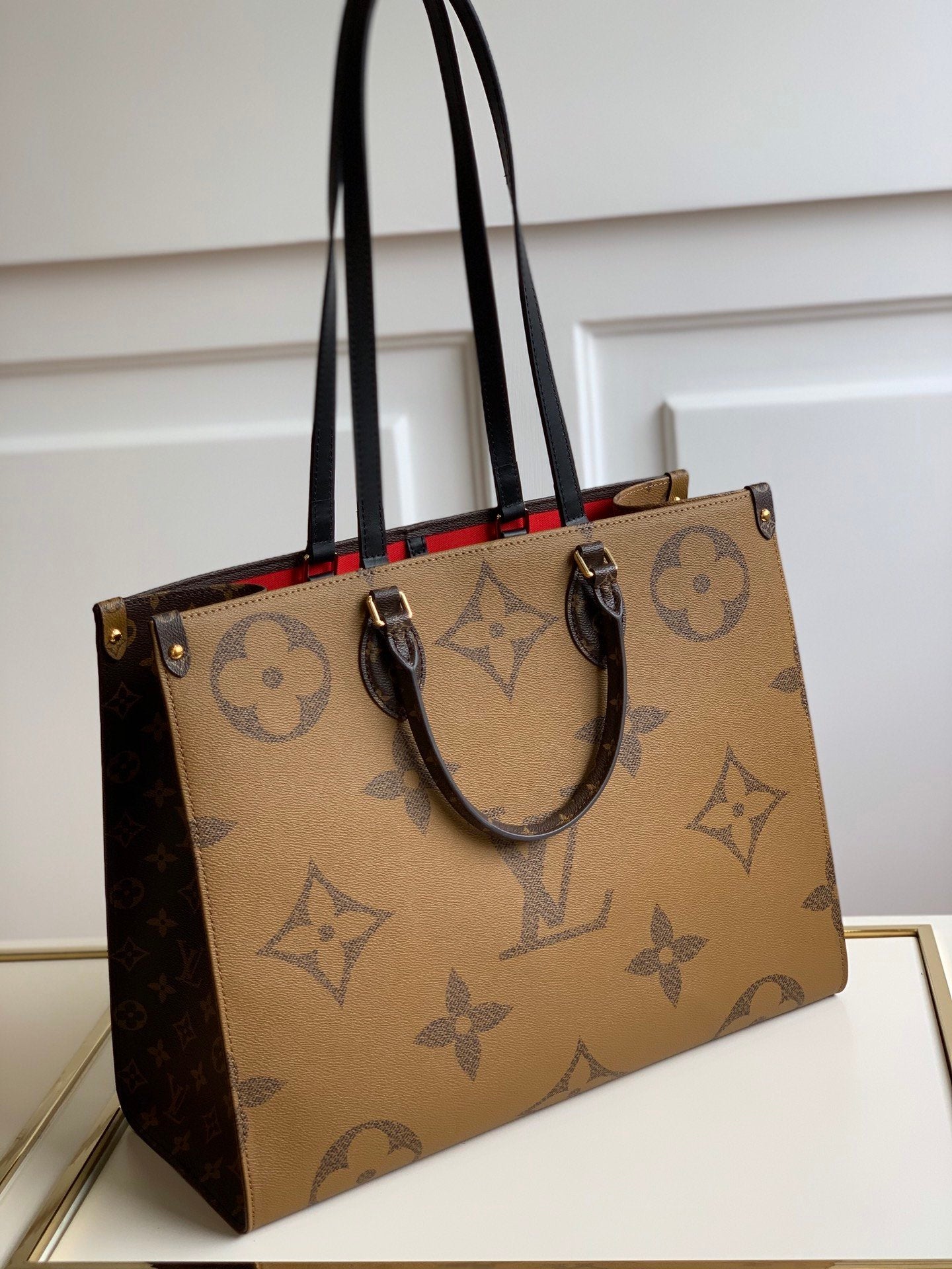 Brown LO large tote bag