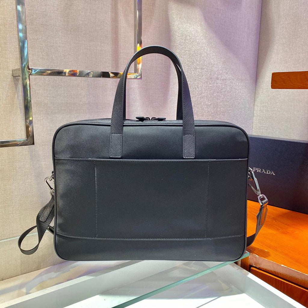 Black Nylon and leather briefcase