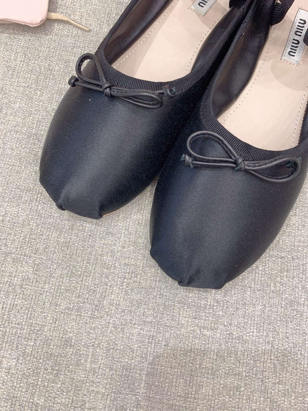 Black M Satin ballerinas