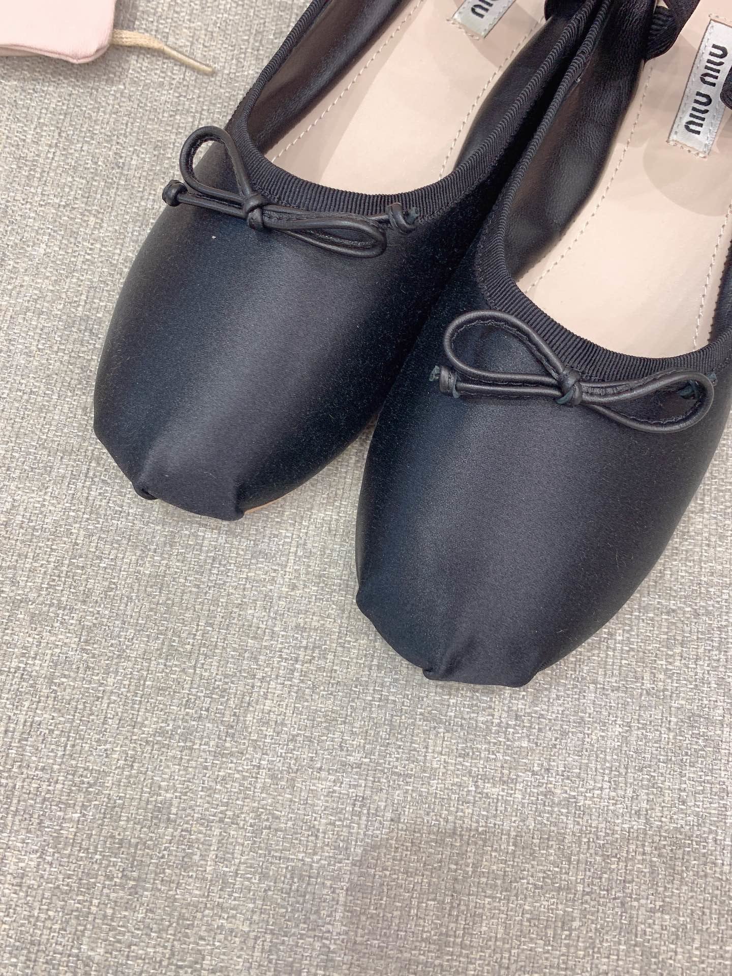 Black M Satin ballerinas