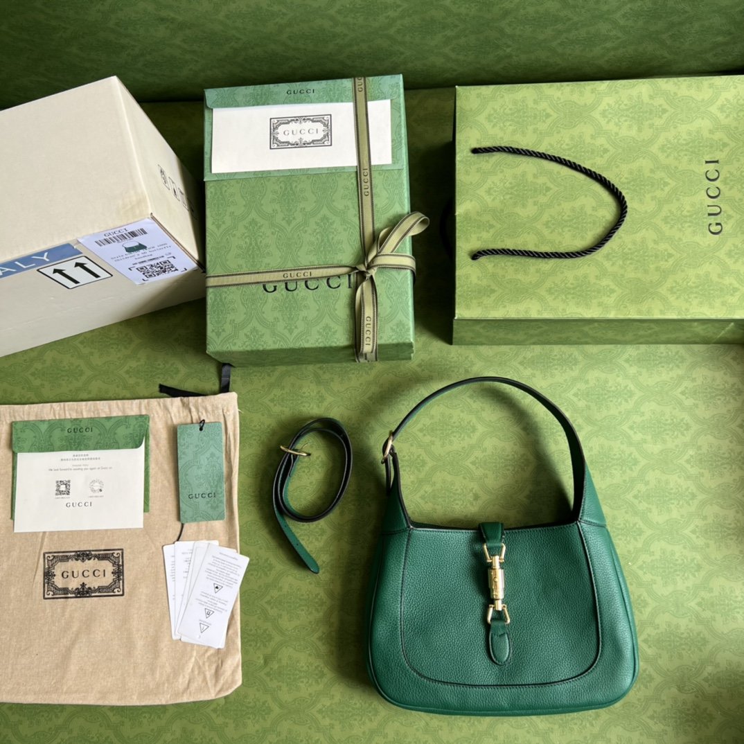 Emerald green GJ 1961 small natural grain bag