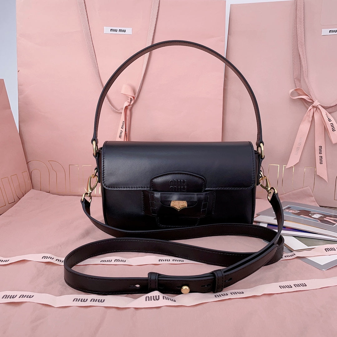 Black Penny Leather Bag