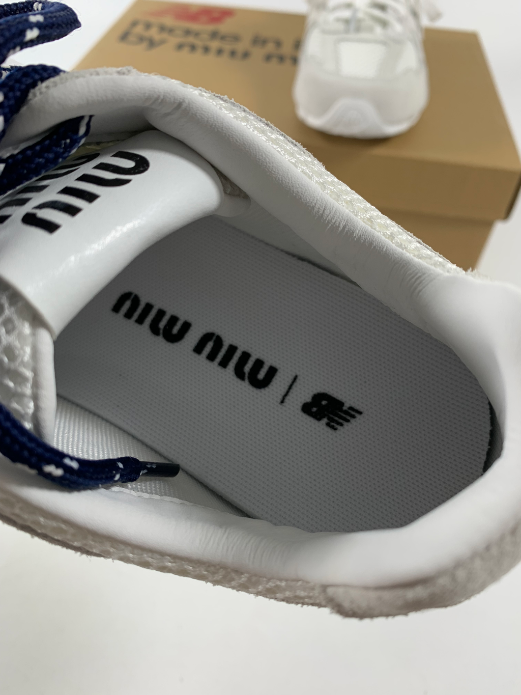 White NxM 530 SL Suede Sneakers